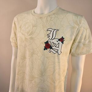 Los Angeles Rose Graphic Tee Shirt RGSTR Size Medium